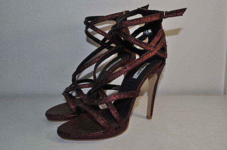 “Designer Women’s Handmade Strappy High Heel Sandals – Sophisticated Evening Heels”