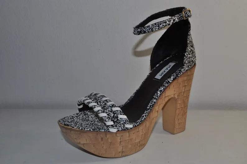 “Luxury Women’s Electra 07 Chunky Heel Sandals – Elegant Evening Shoes”