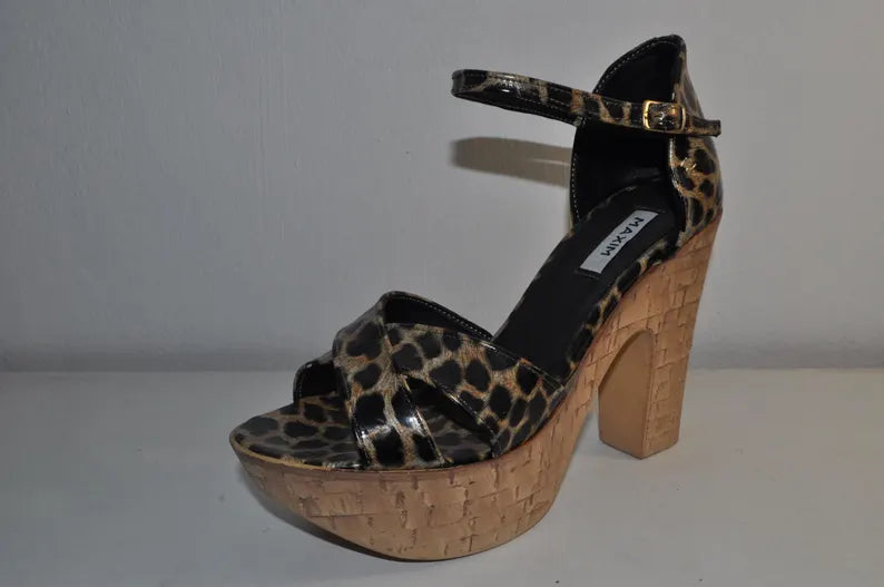 ✨ MAXIM Leopard – Women’s Chunky Heel Platform Sandals | Bold Leopard Elegance
