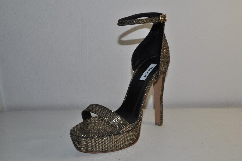 Chic Gold High Heels: Women’s Evening Sandals