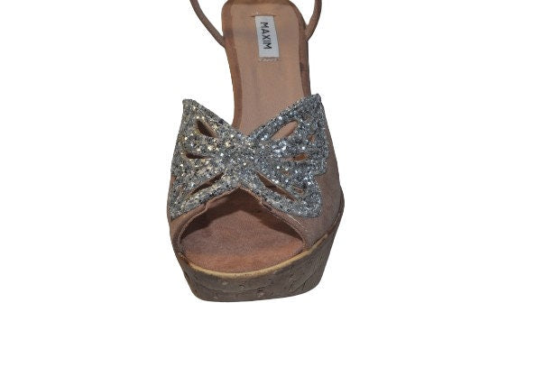 “Women’s Handmade Leather Platform Sandals – Elegant Evening Shoes”