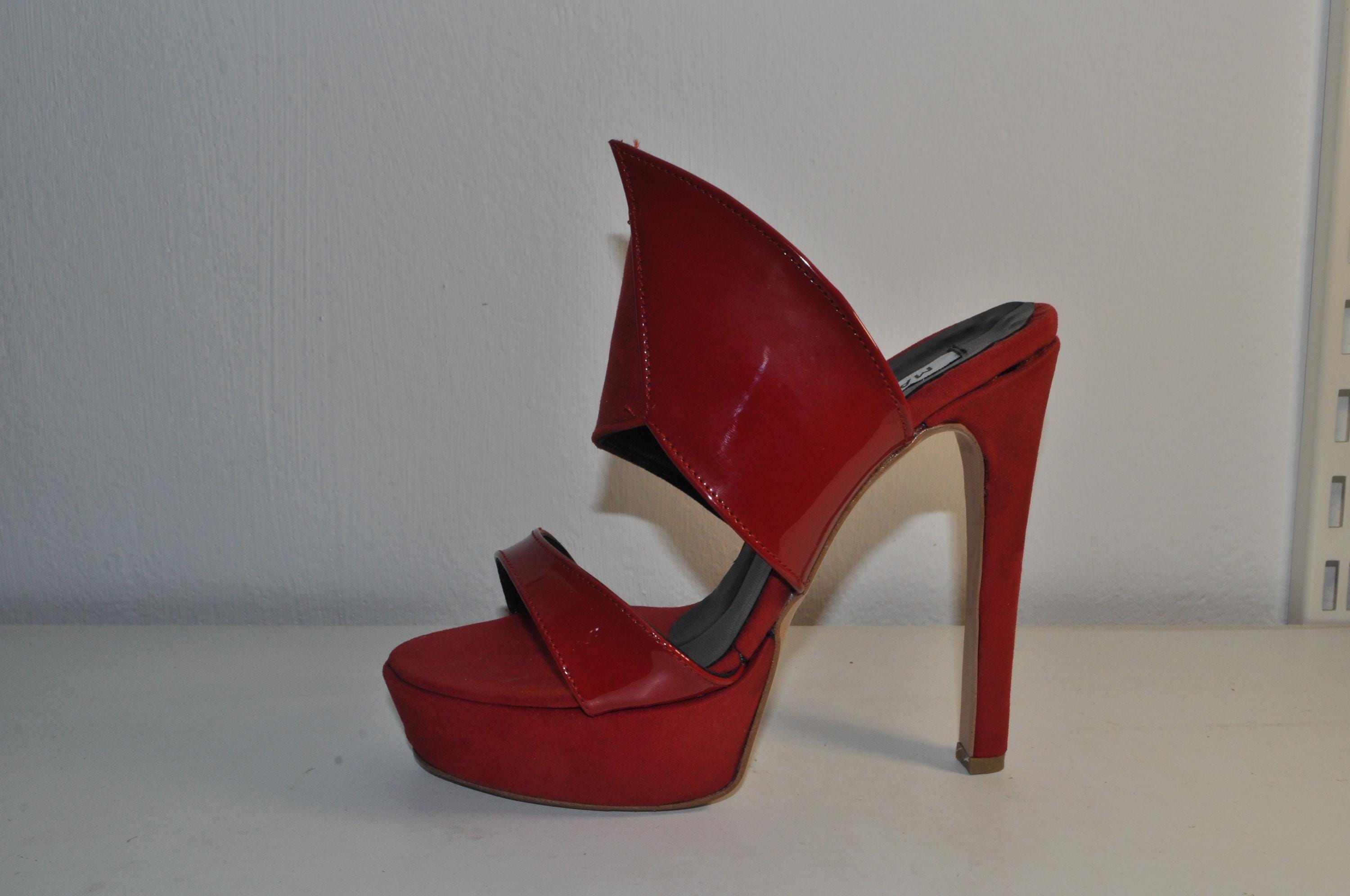 Luxury Red High Heel Sandals: Women’s Evening Shoes