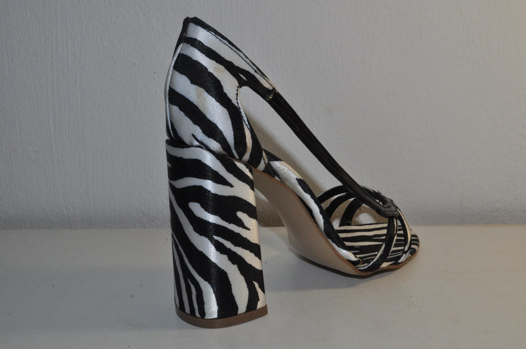 Chic Zebra Print Chunky Heels: Women’s Statement Sandals