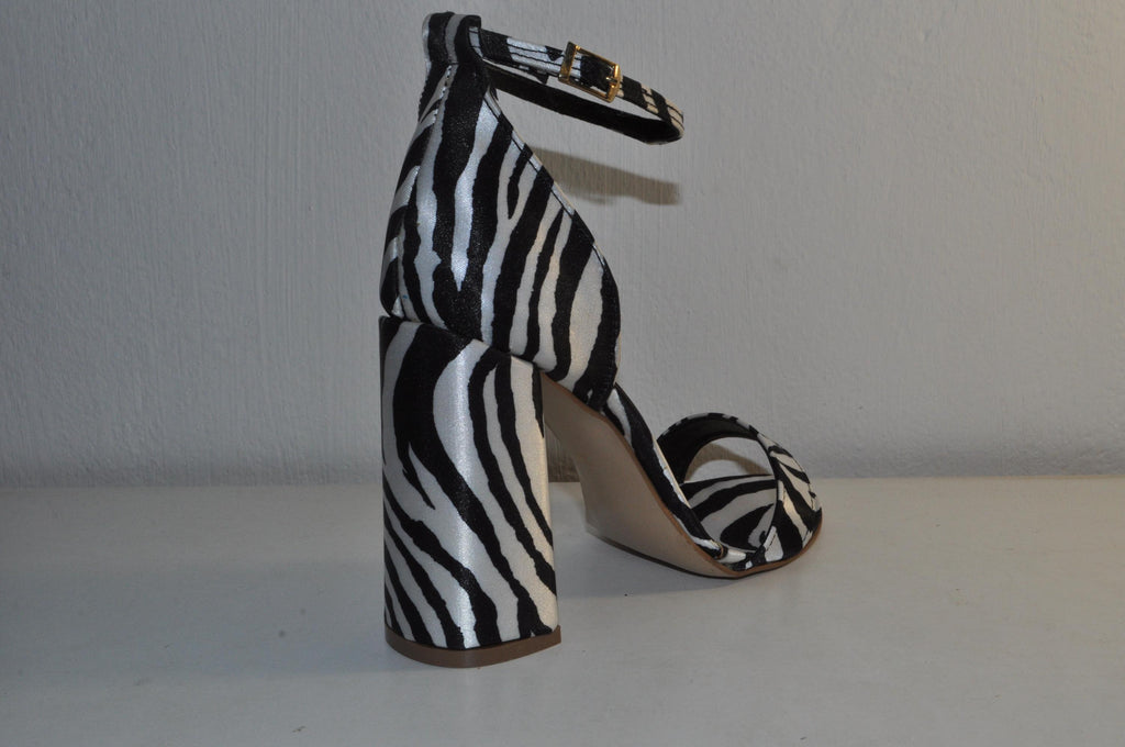 Zebra Print Chunky Heel Sandals: Women's Fashion Heels