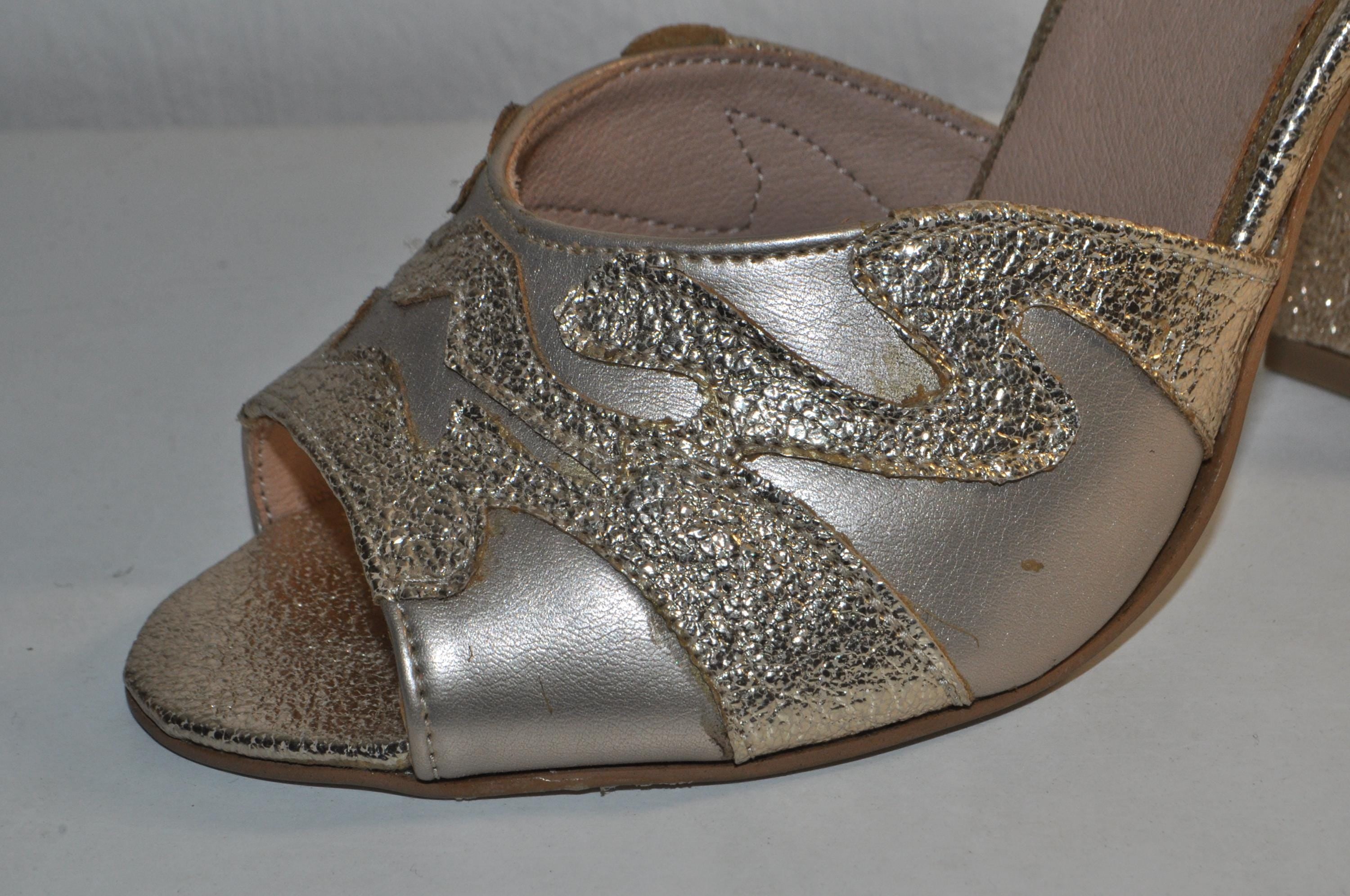 Gold Chunky Heel Luxury Sandals – Evening High Heels for Women