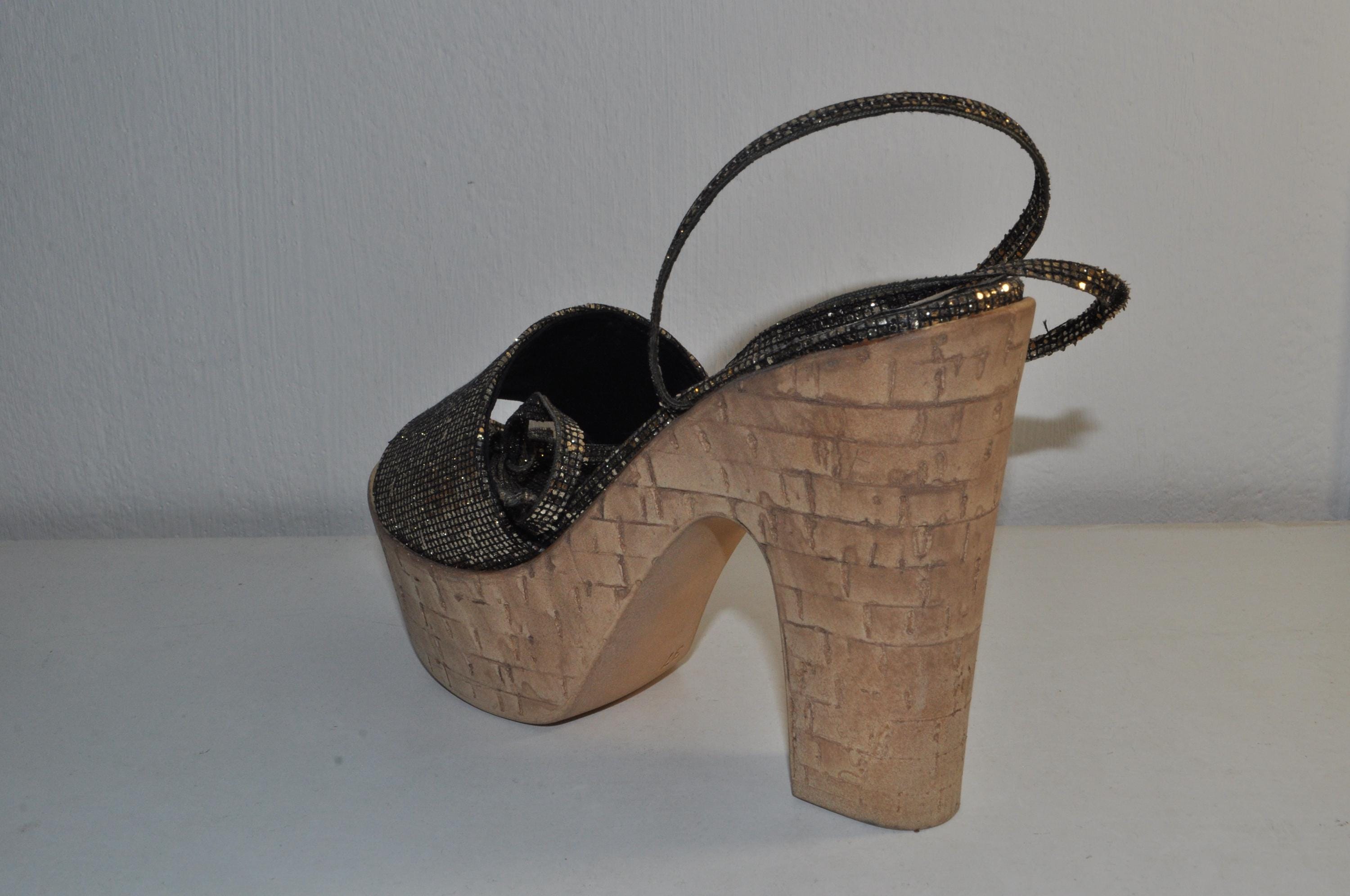 “Women’s Chunky Heel Platform Sandals – Stylish Luxury Evening Shoes”