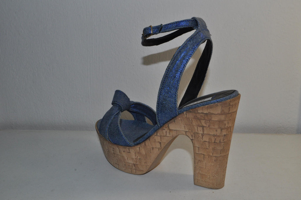 “Women’s Denim Chunky Heel Platform Sandals – Summer Fashion Shoes”