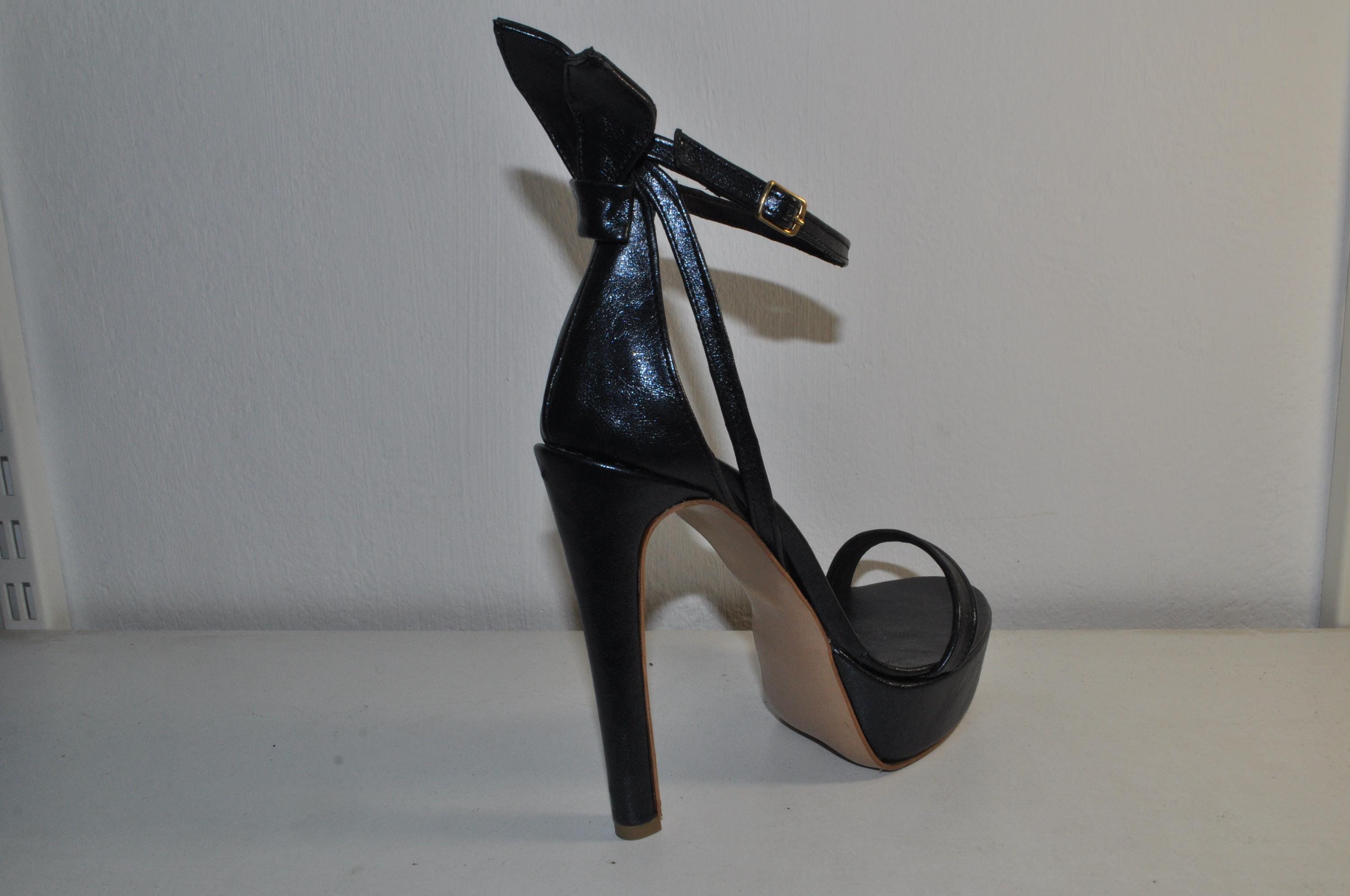 Luxury Black High Heel Sandals: Women’s Evening Shoes