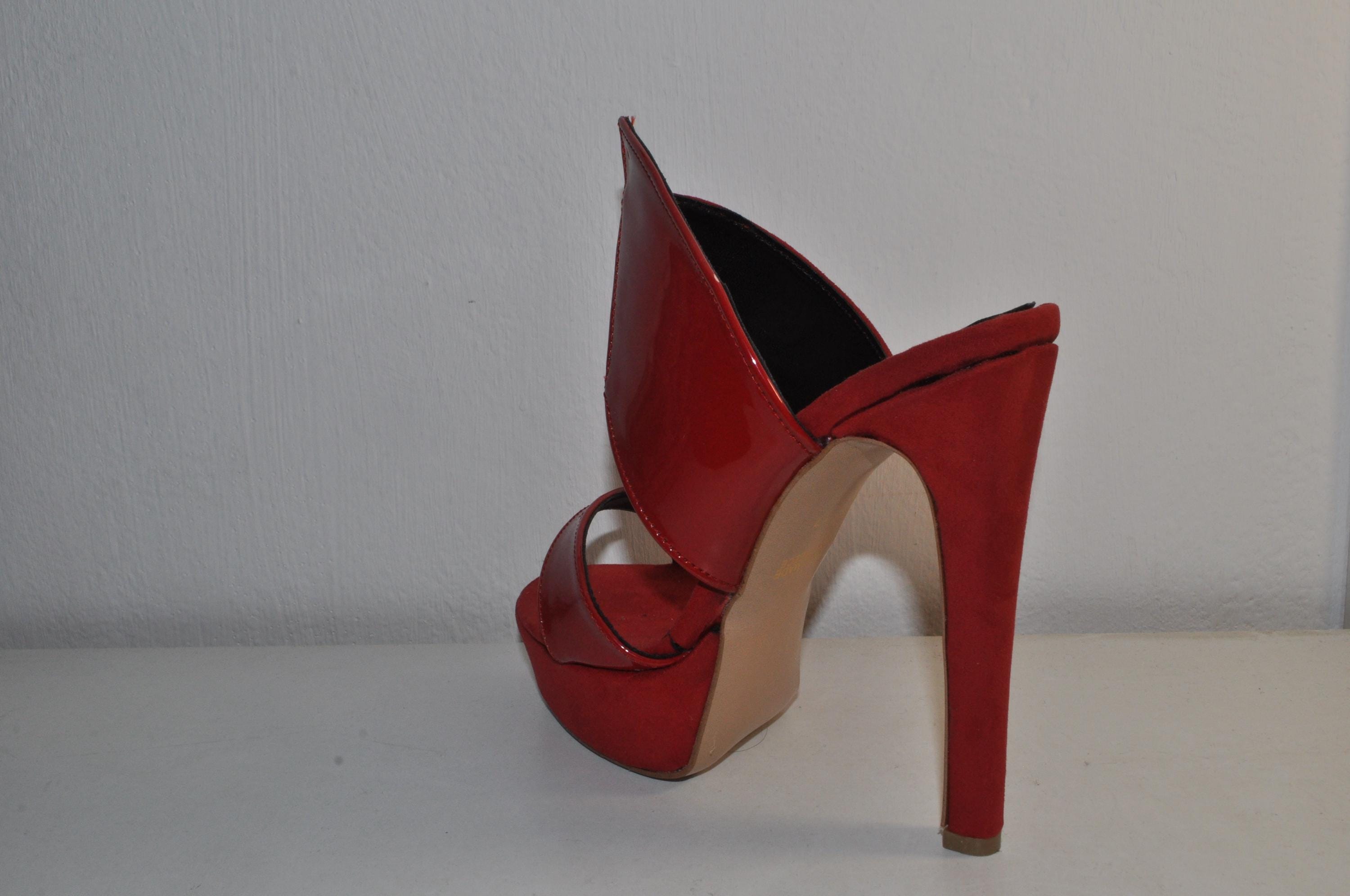 Luxury Red High Heel Sandals: Women’s Evening Shoes
