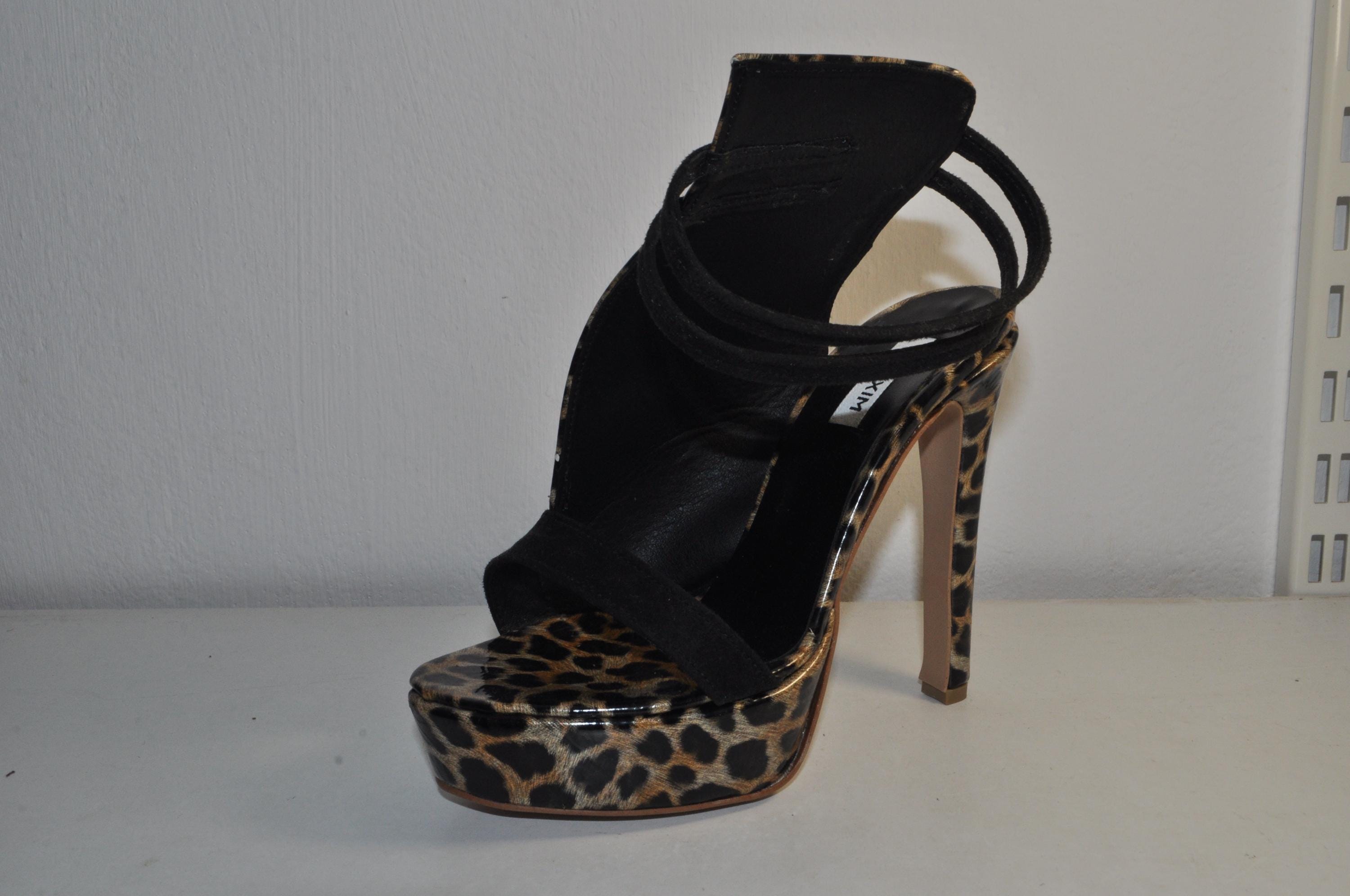 Statement EVELIN Leopard Print Chunky Heel Sandals: Women’s Fashion Shoes