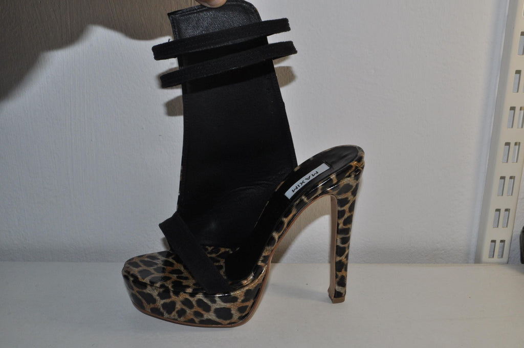 Statement EVELIN Leopard Print Chunky Heel Sandals: Women’s Fashion Shoes