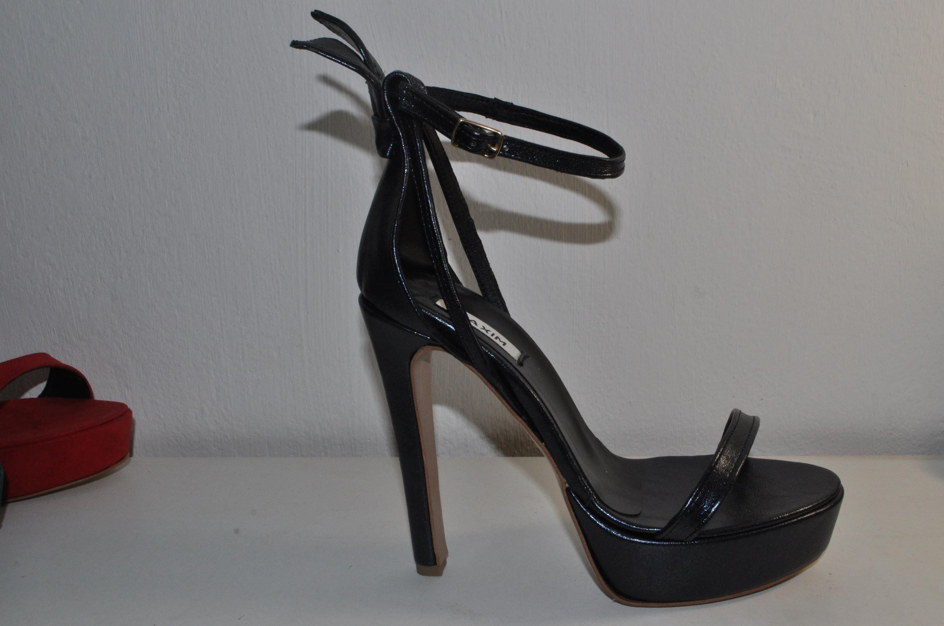 Luxury Black High Heel Sandals: Women’s Evening Shoes