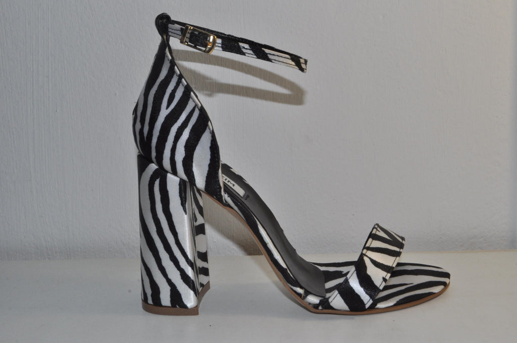 Zebra Print Chunky Heel Sandals: Women's Fashion Heels