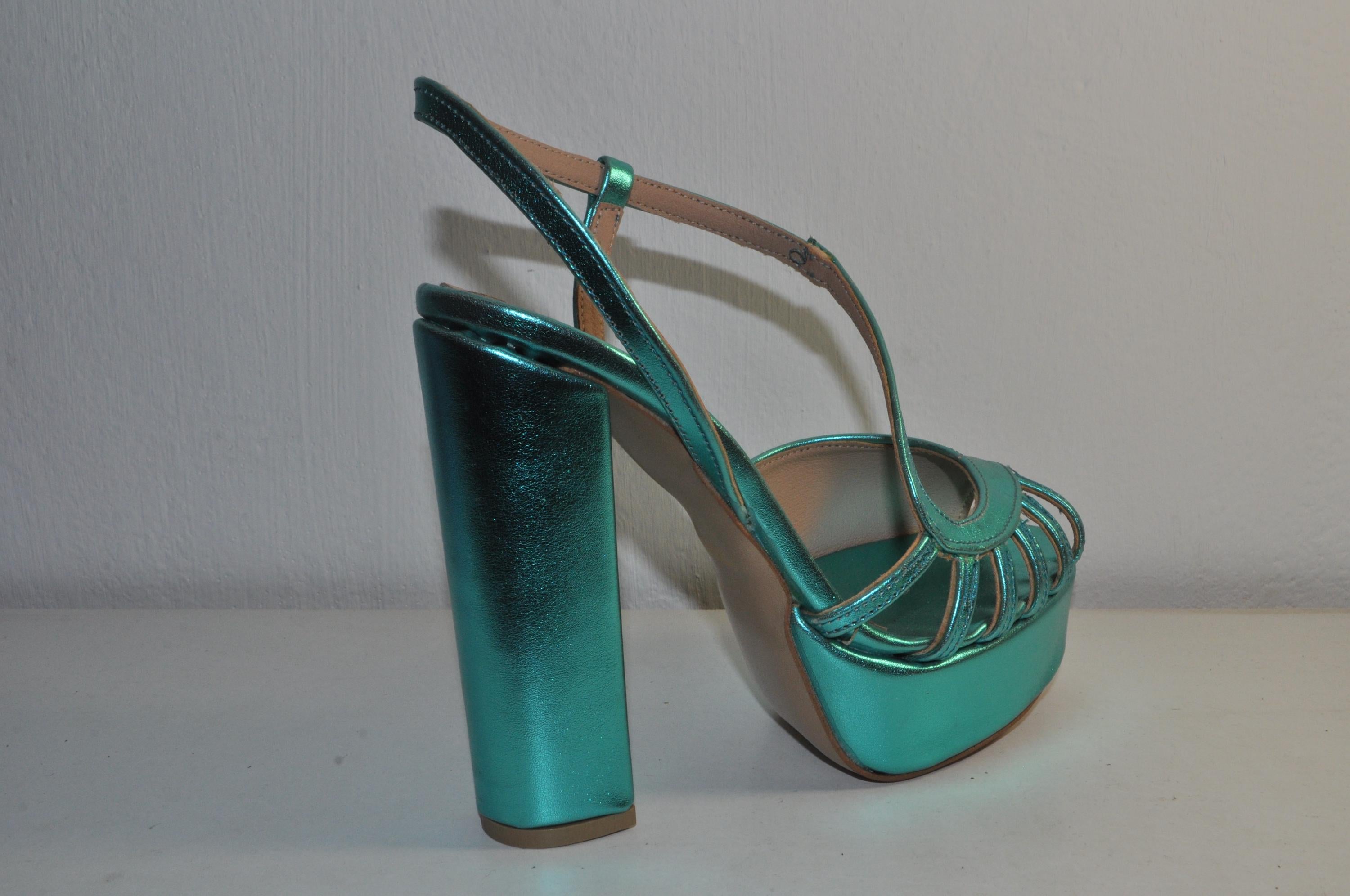 Handmade Chunky Heel Sandals: Women's Luxury Evening Shoes