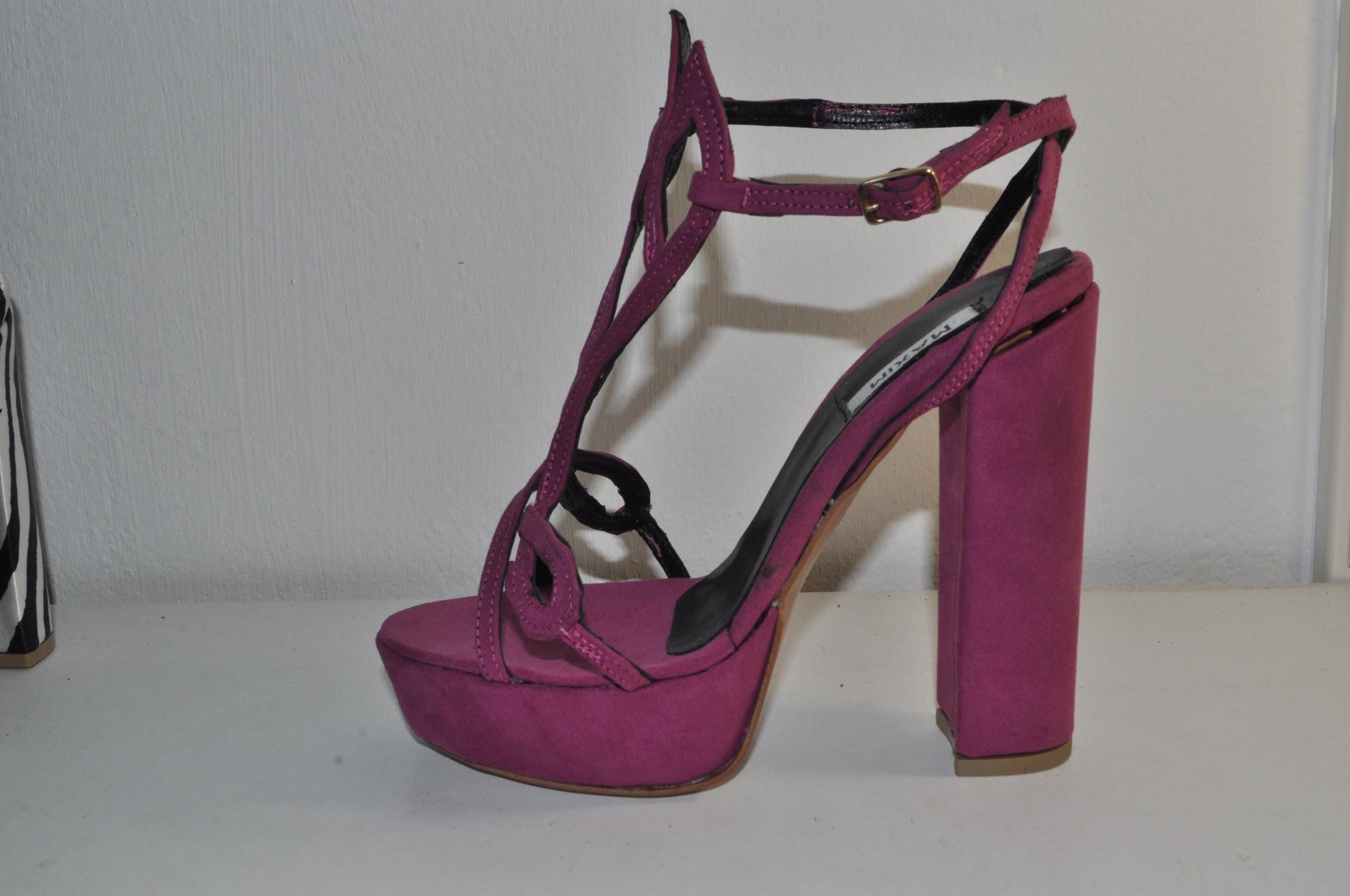 “Women’s Olivia Handmade Leather Chunky Heel Sandals – Chic Party Glamour Evening Heels”