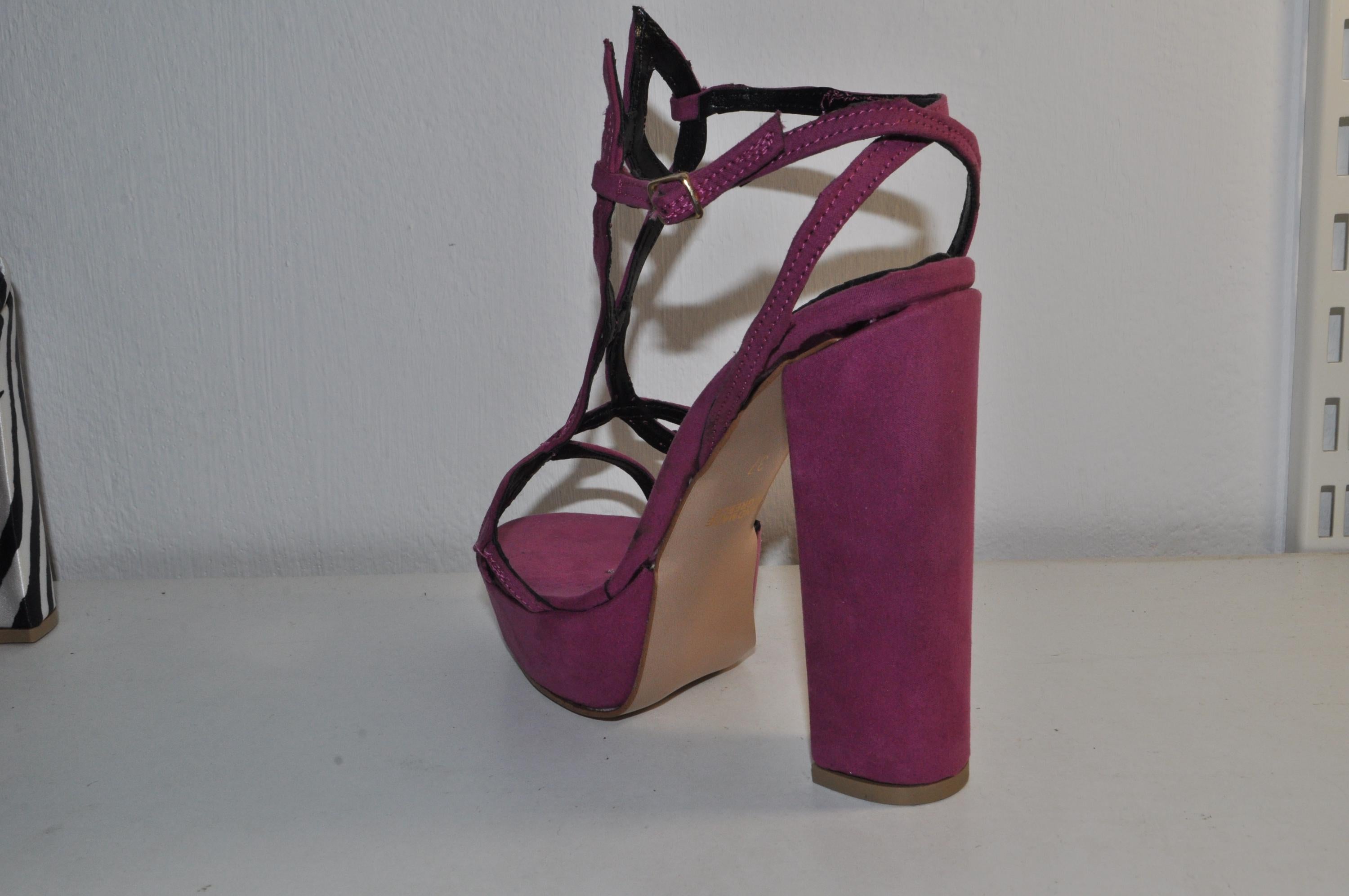 “Women’s Olivia Handmade Leather Chunky Heel Sandals – Chic Party Glamour Evening Heels”