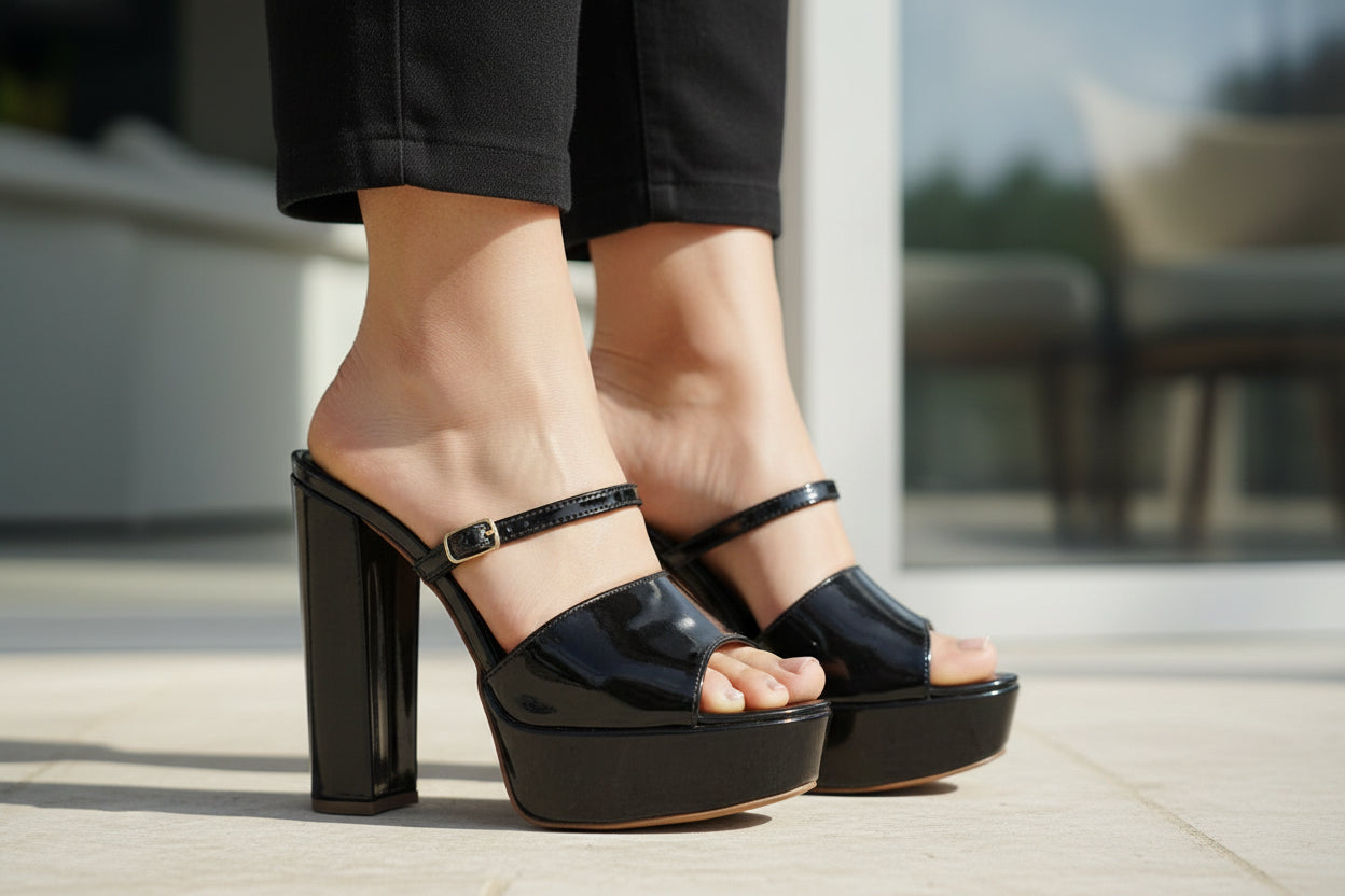 “Women’s Chunky Heel Sandals – Chic Luxury Evening Heels”