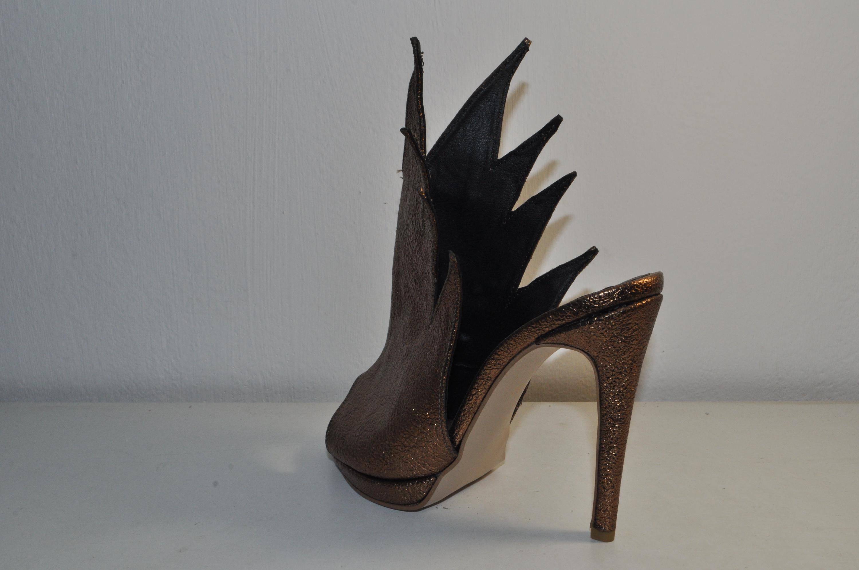 “Designer Women’s Handmade Leather High Heel Sandals – Sophisticated Evening Heels”