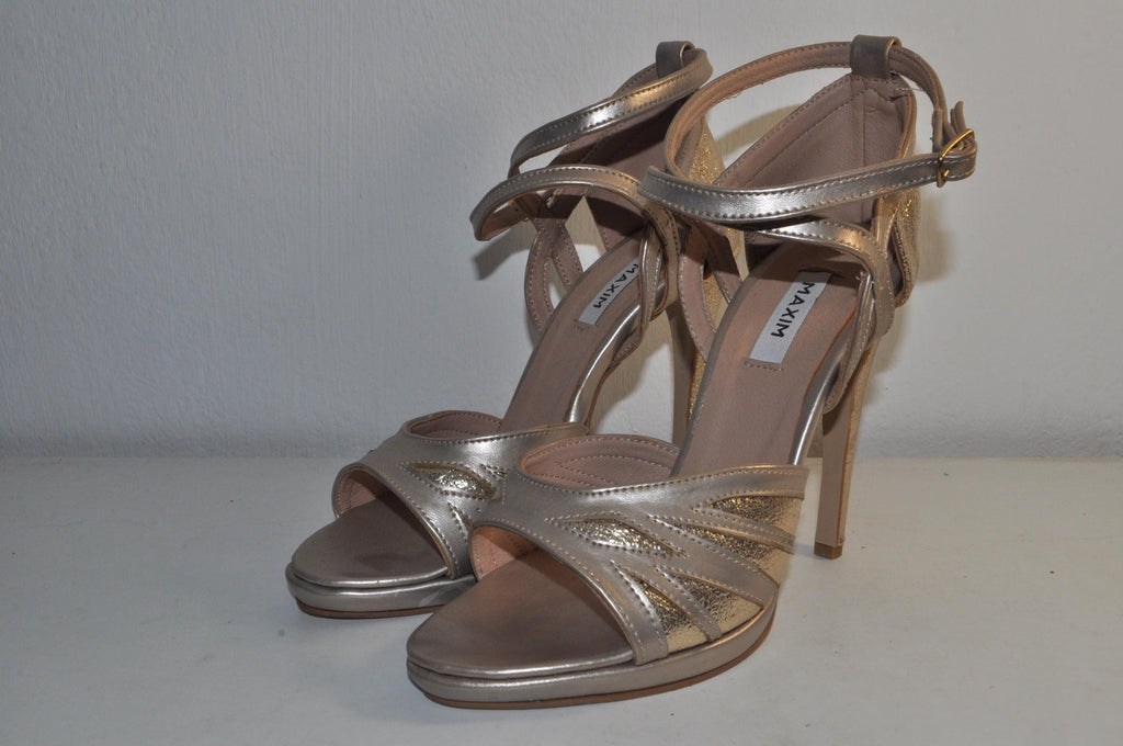 *“Women’s Gold High Heel Sandals – Stylish Luxury Evening Shoes”