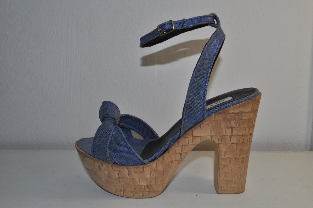 “Women’s Denim Chunky Heel Platform Sandals – Summer Fashion Shoes”