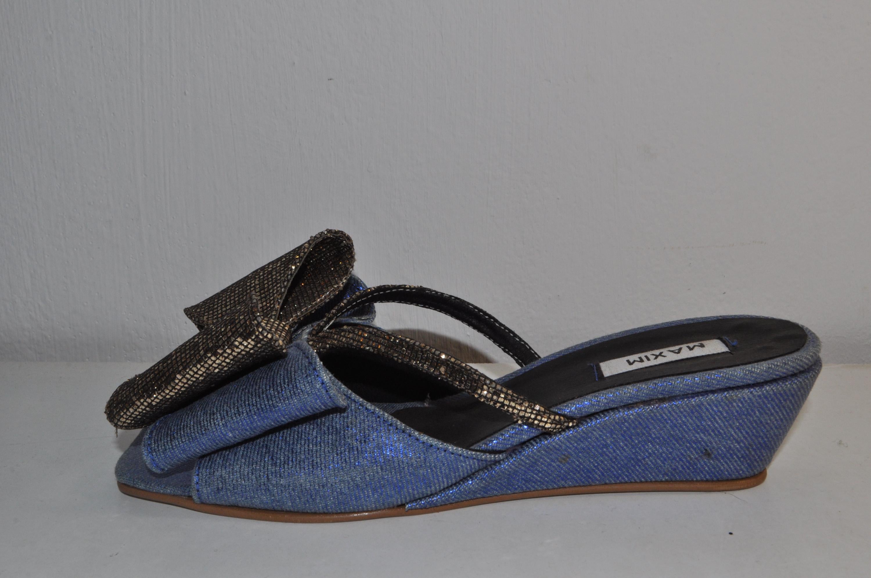 “Luxury Women’s Denim Chunky Heel Sandals – Trendy Evening Shoes”