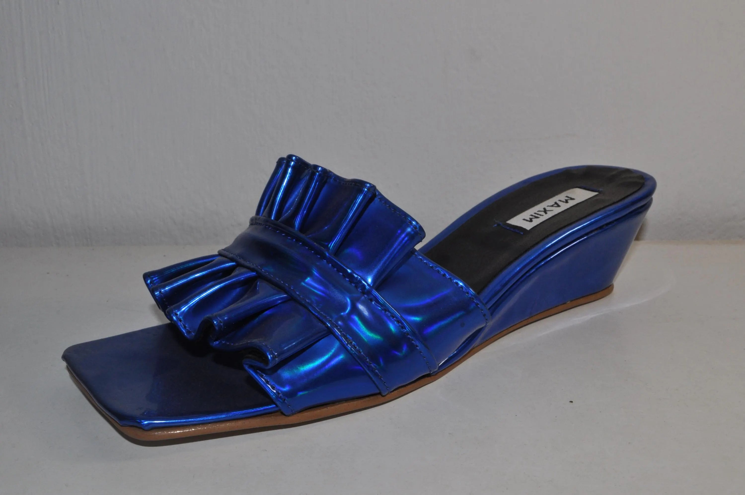 “Designer Women’s Bianca 03 Blue Chunky Heel Sandals – Stylish Handmade Evening Heels”