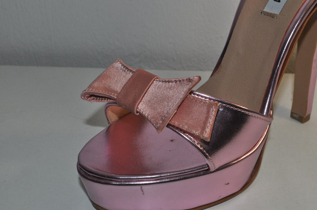 Elegant Pink High Heels: Handmade Evening Sandals